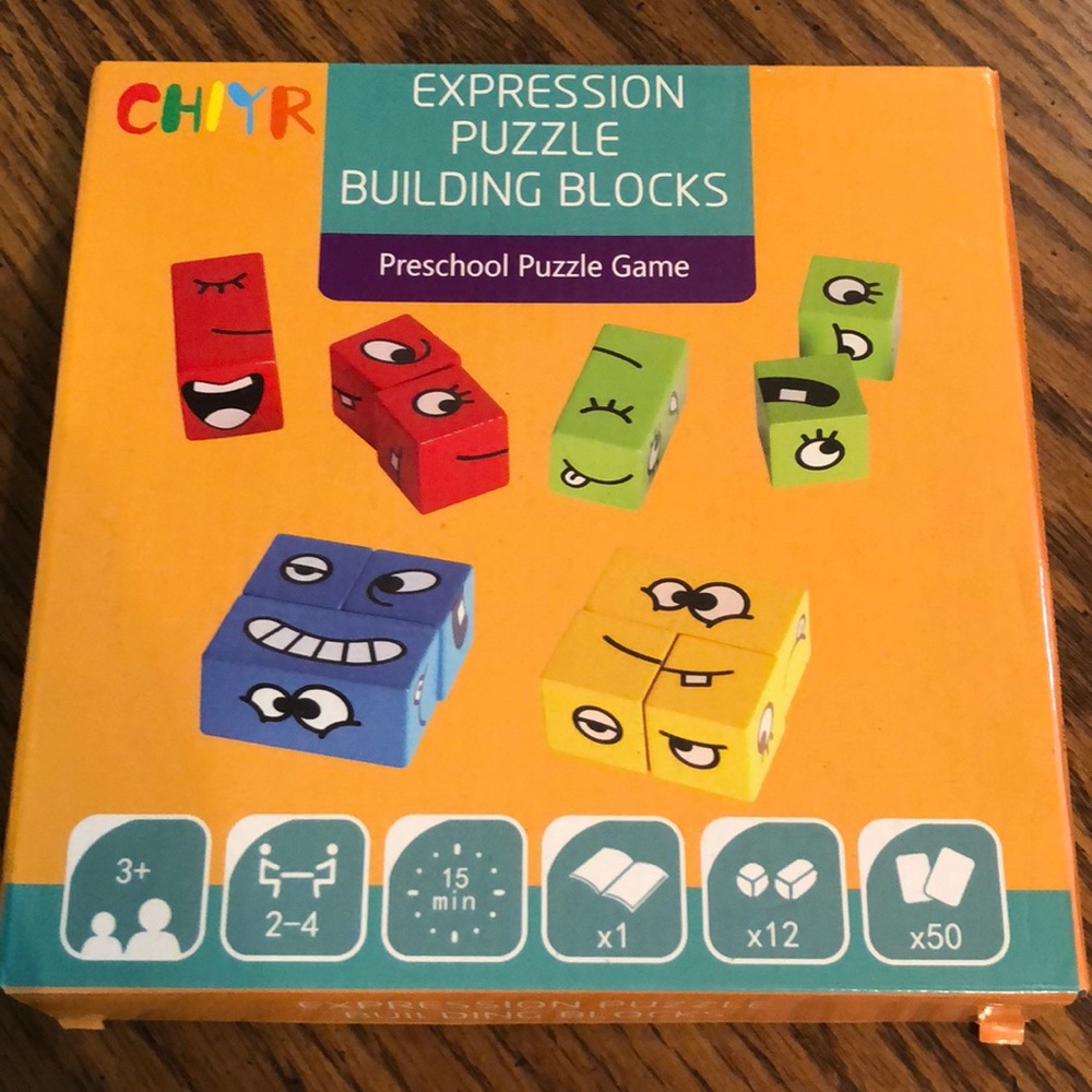Expression Puzzle Building Blocks